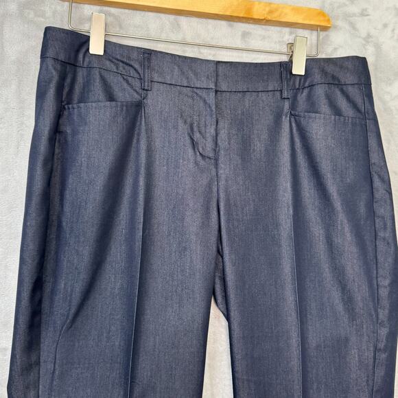 Express Design Studio Pants Womens 8 Black Shimmer Trouser Mid Rise Stretch Work - Picture 8 of 13